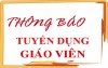 Tuyển giáo viên năm 2019