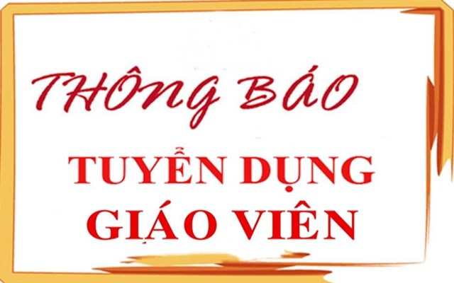 Tuyển giáo viên năm 2019